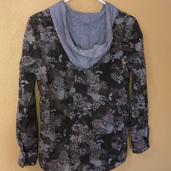 NWT H&M Button Hoodie Shirt Jacket Sz 13-14 - Picture 2 of 5